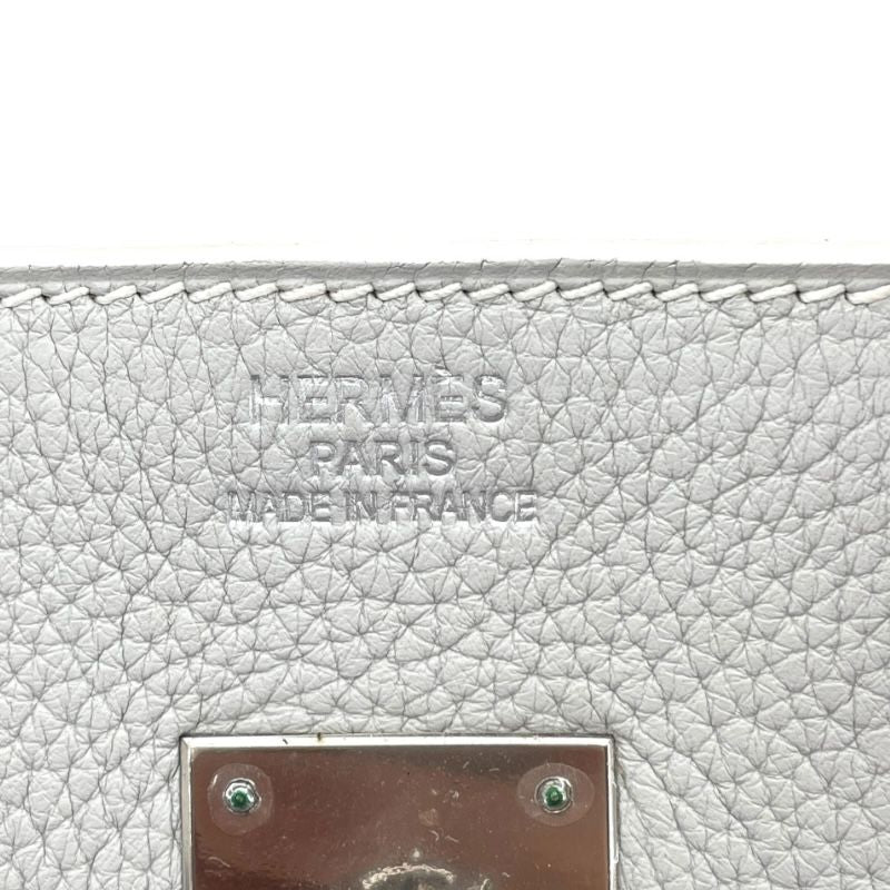 HERMES Birkin 35 Club - White, Grey, and Sangue with Silver Hardware