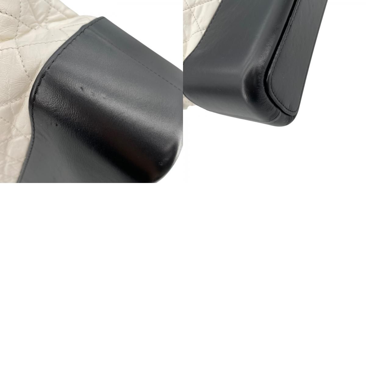 CHANEL Gabrielle Hobo Medium Bag - White & Black with Gold Accents