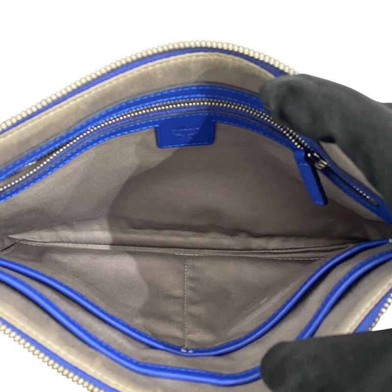 MCM Blue Leather Clutch Bag for Men - Exquisite Craftsmanship
