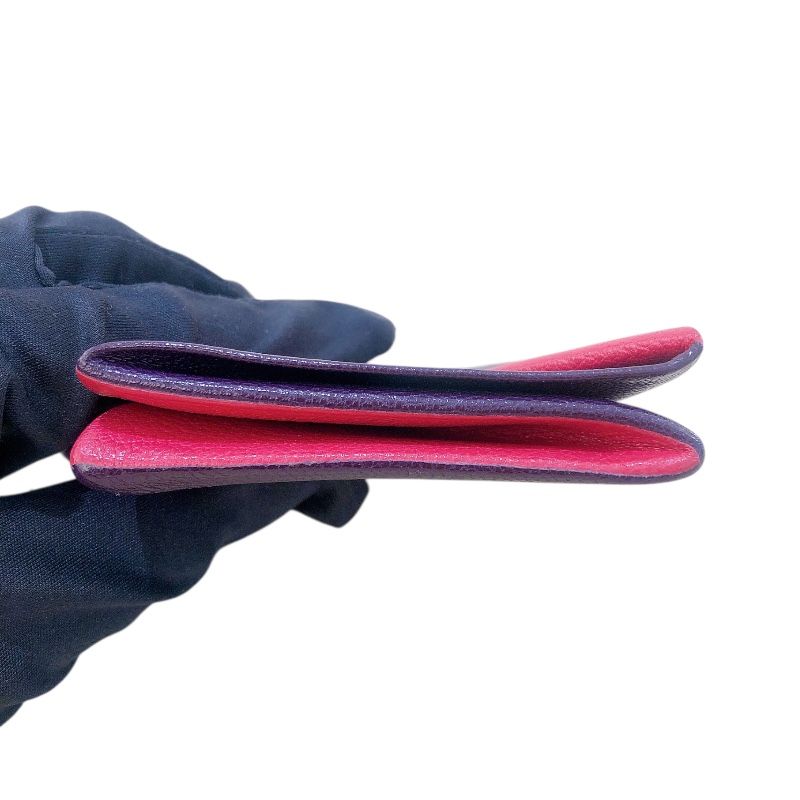 HERMES Zulu Coin Case in Pink & Purple Sheepskin - Exquisite Craftsmanship