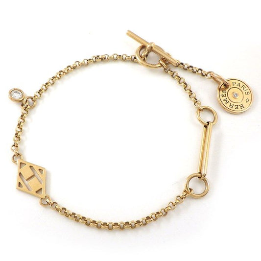 HERMES Gambard Bracelet with Diamond - K18 Pink Gold