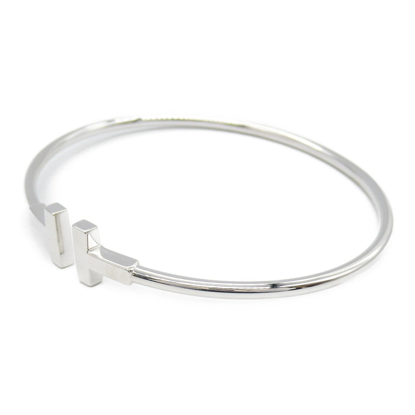 TIFFANY & CO T Wire Bracelet in K18WG - Timeless Elegance