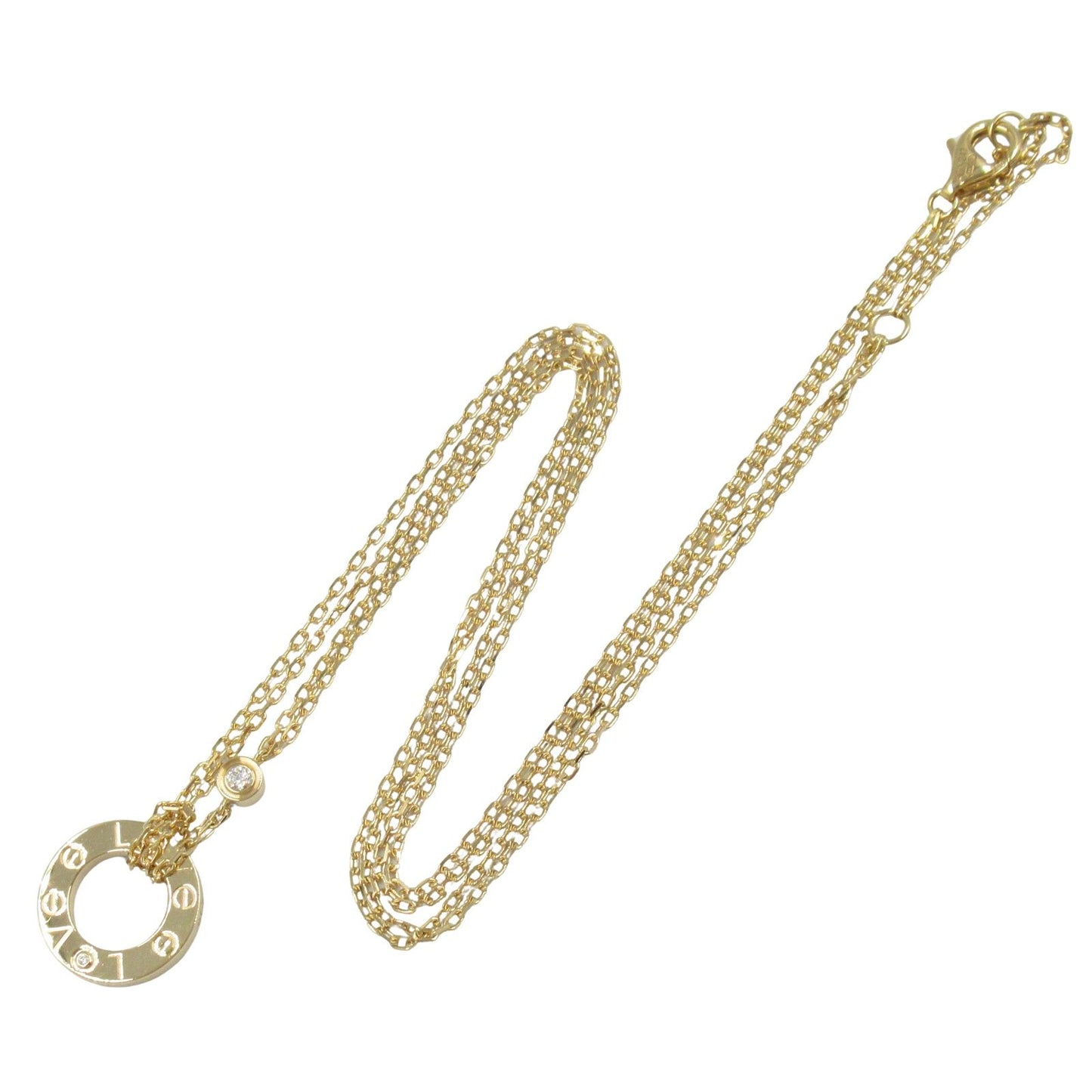 Cartier Love Circle Necklace in 18K Yellow Gold with Diamonds