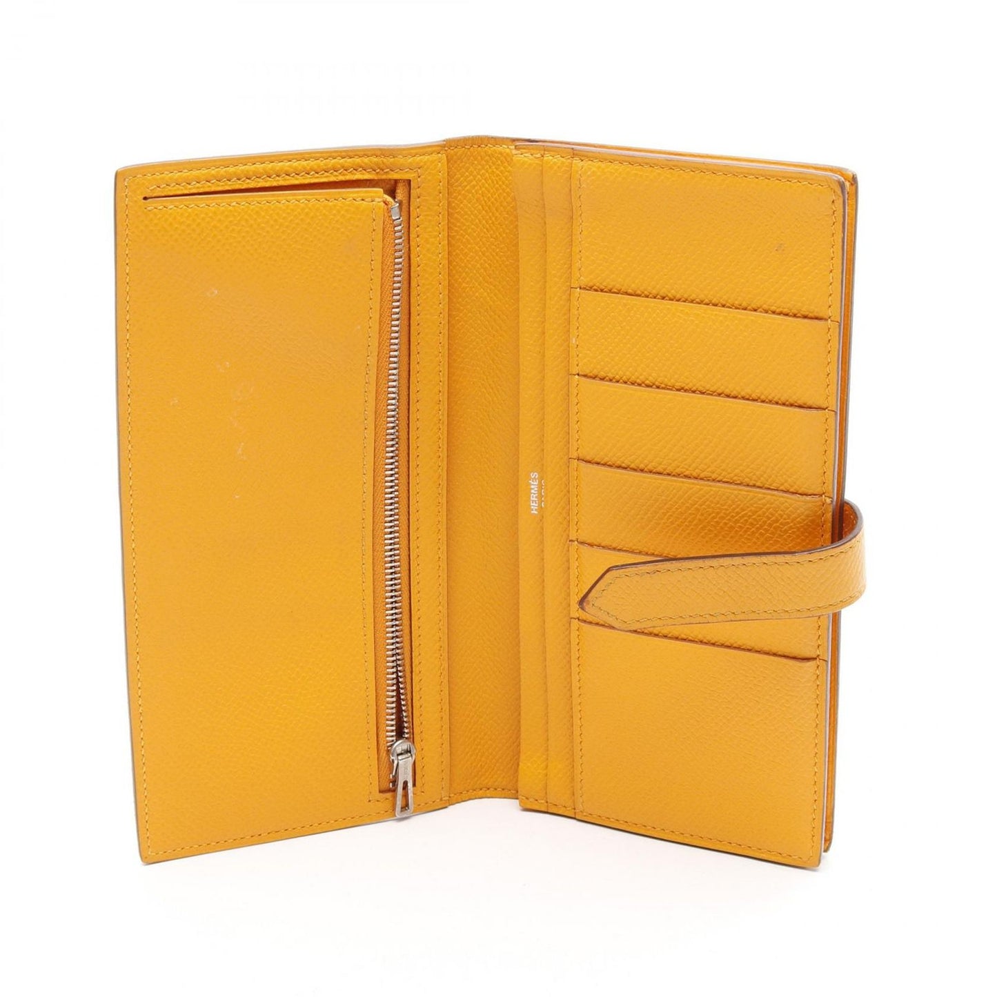 HERMES Yellow Epsom Leather Bearn Wallet - Timeless Elegance