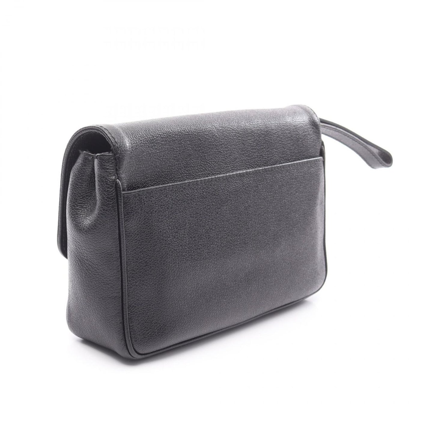 BVLGARI Black Leather Clutch Bag - Timeless Elegance