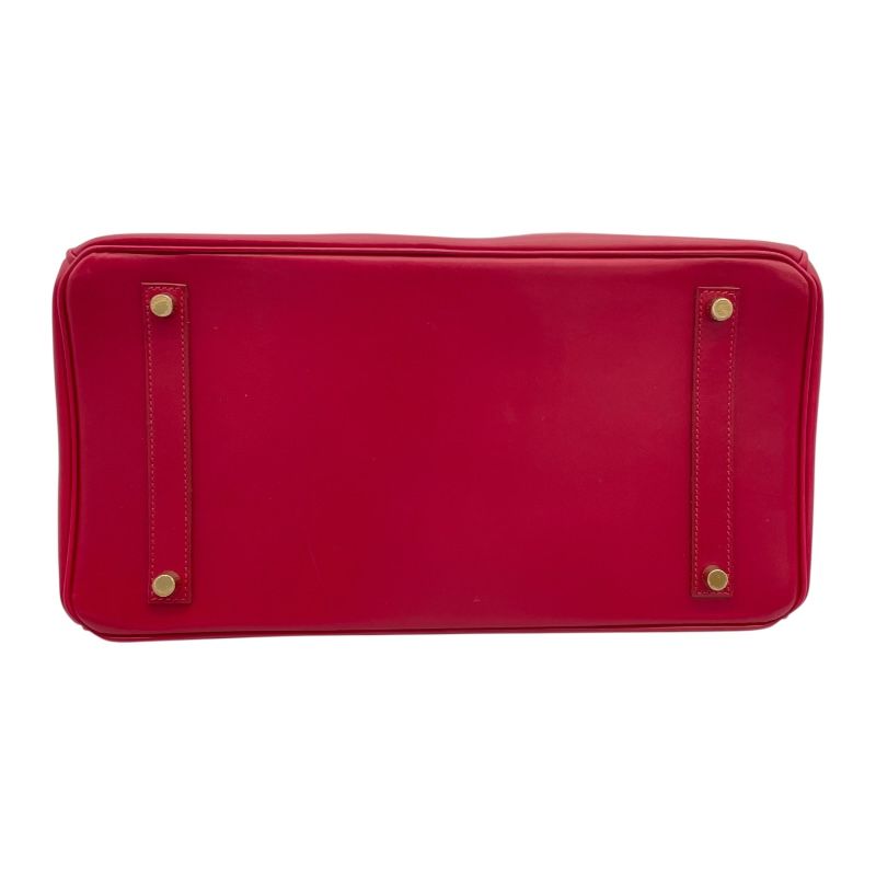 HERMES Birkin 35 Ghillies Ruby with Gold Hardware - Exquisite Craftsmanship