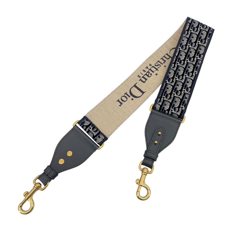 Christian Dior Oblique Velvet Strap in Blue Canvas & Leather