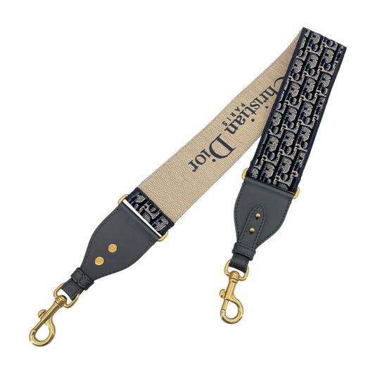 Christian Dior Oblique Velvet Strap in Blue Canvas & Leather