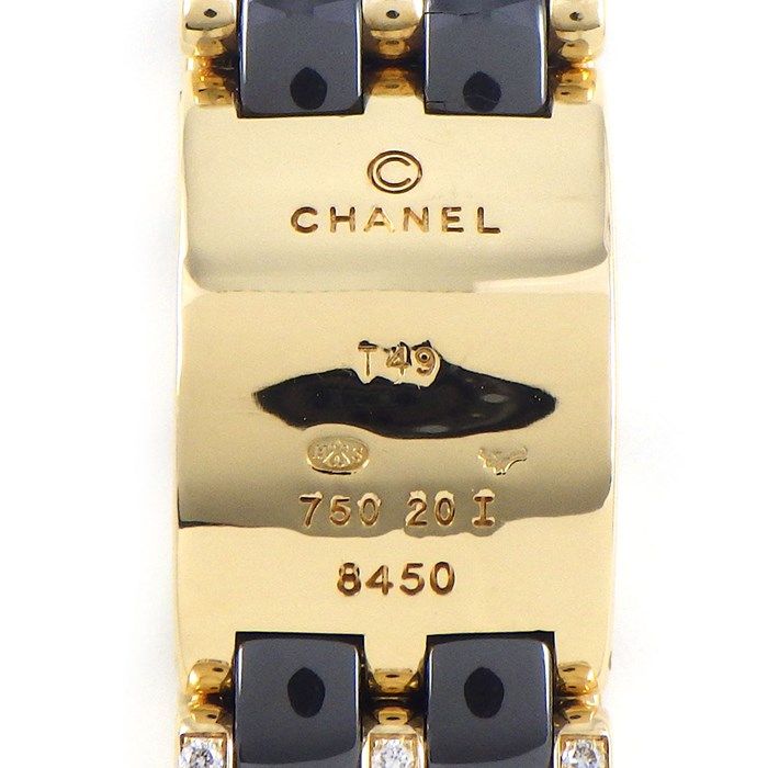 CHANEL Ultra Wide Diamond Ring in Black Ceramic & K18YG