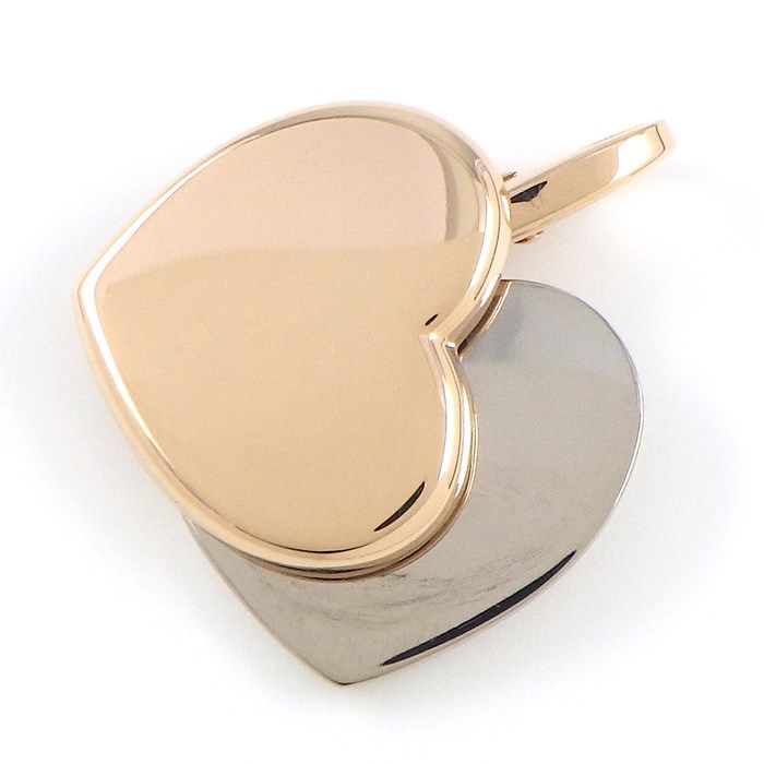 Cartier Heart Charm Pendant in K18 Pink & White Gold