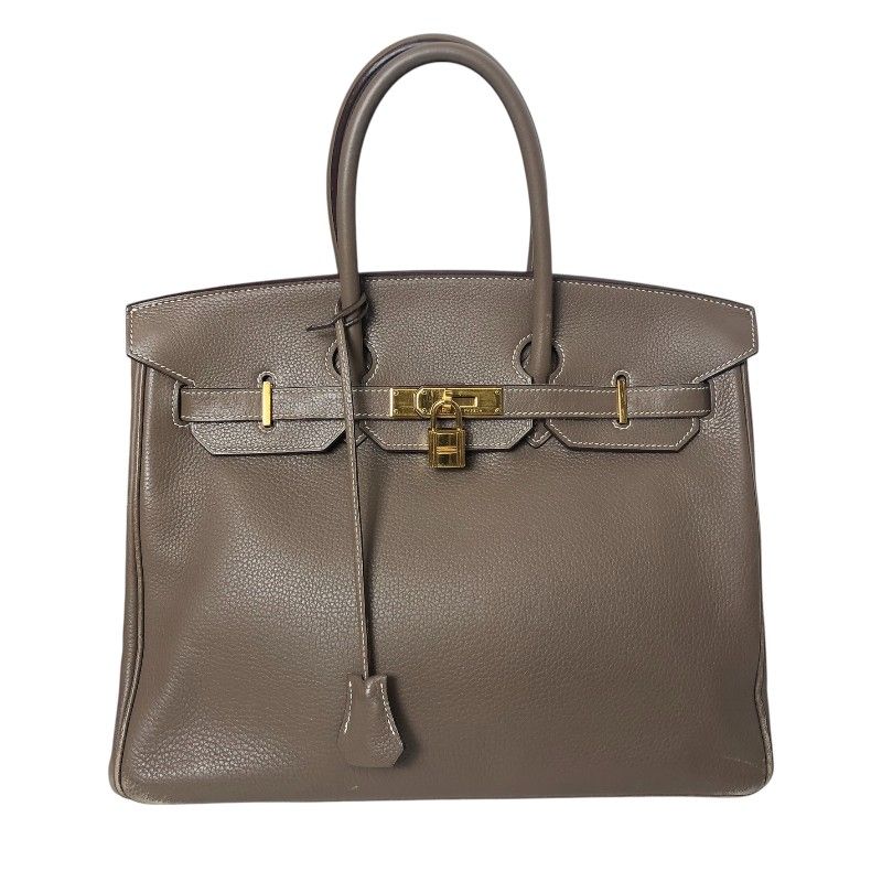 HERMES Birkin 35 Etoupe with Gold Hardware - Iconic Luxury Handbag