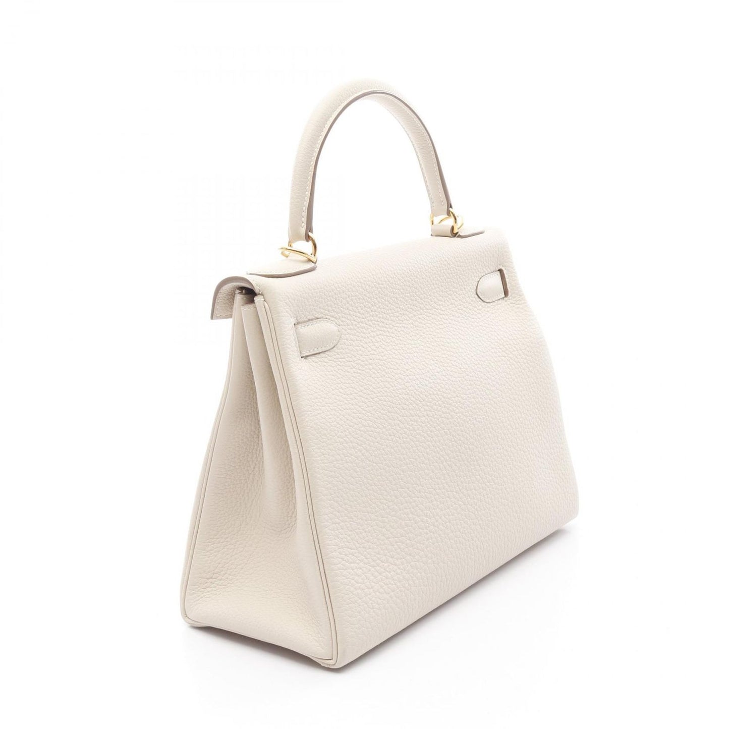 HERMES Kelly 28 Handbag in Clé Leather - Timeless Elegance