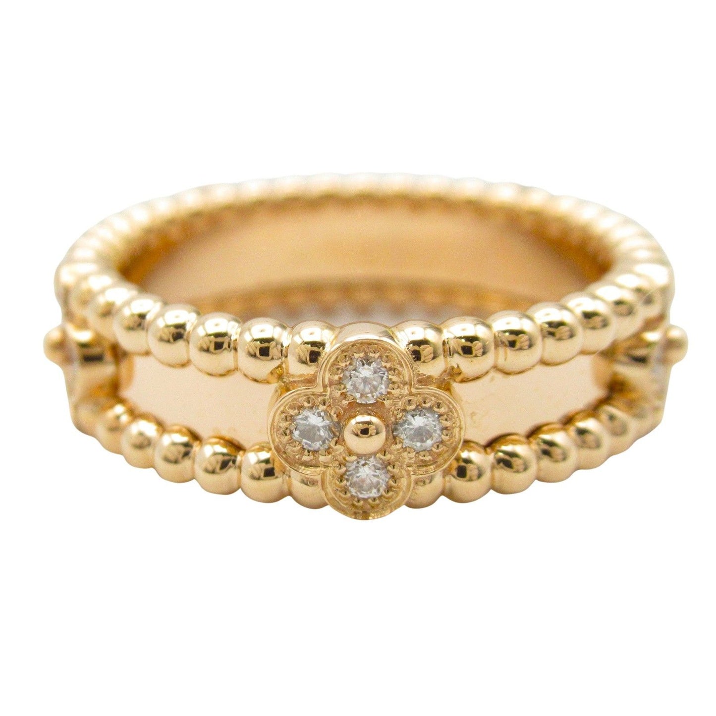 Van Cleef & Arpels Perlee Sweet Clover Ring in 18K Pink Gold