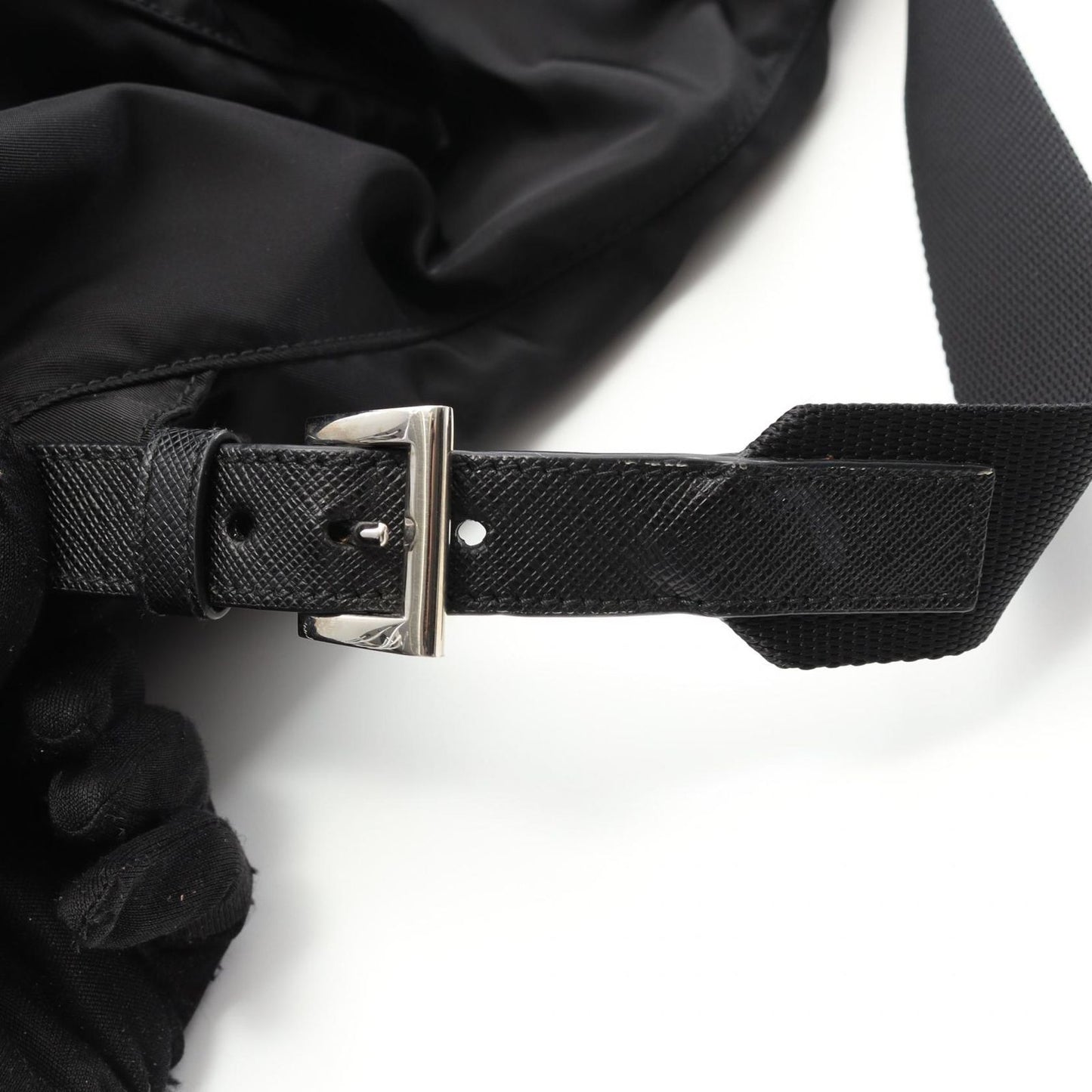 PRADA VELA Backpack in Black Nylon & Saffiano Leather