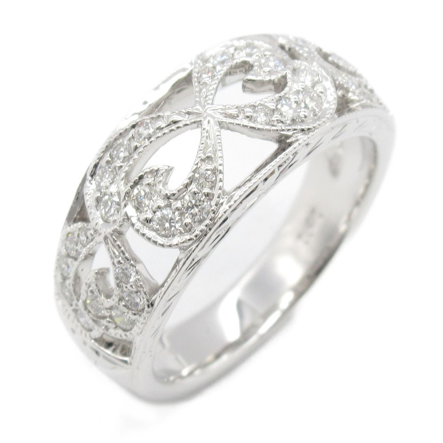 Elegant K18WG Diamond Ring - 0.40ct - Size 11.5