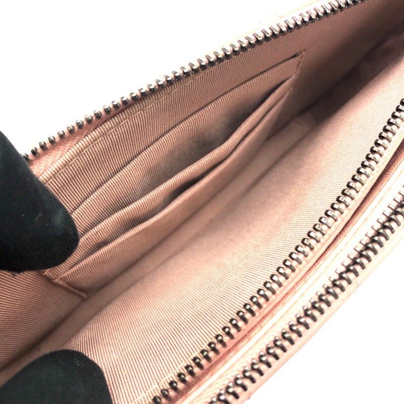 CHANEL Gabrielle Chain Wallet in Pink Leather with Gold & Silver Hardware