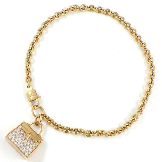 HERMES Amulet Bracelet with Diamond Pavé in K18 Pink Gold