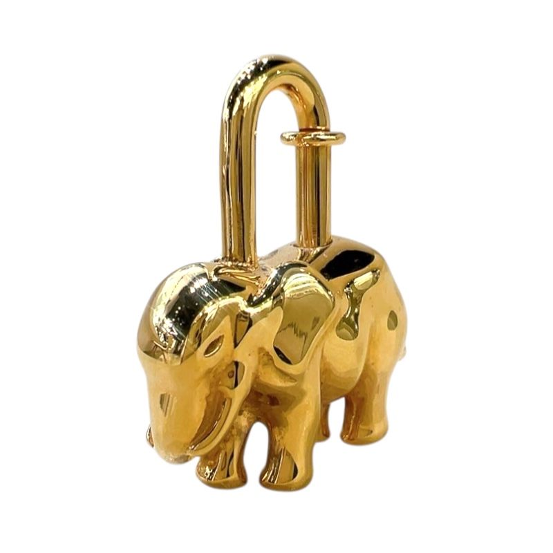 HERMES Elephant Cadena Gold Metal Accessory for Women