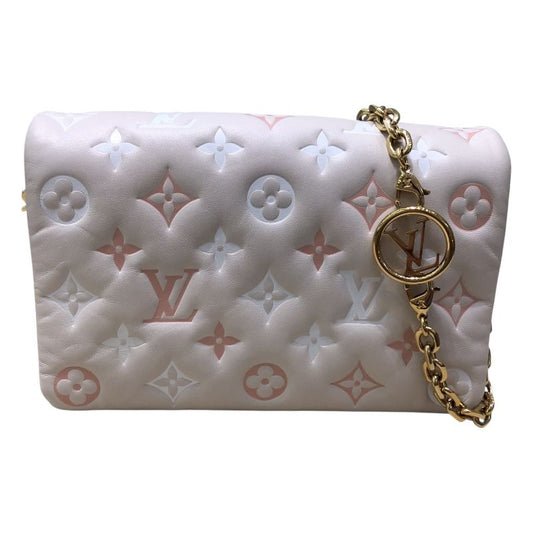 Louis Vuitton Kusun PM Yellow Monogram Embossed Leather Shoulder Bag