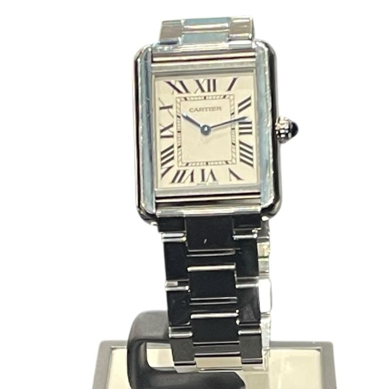 Cartier Tank Solo SM W5200013 White SS Quartz Ladies Watch