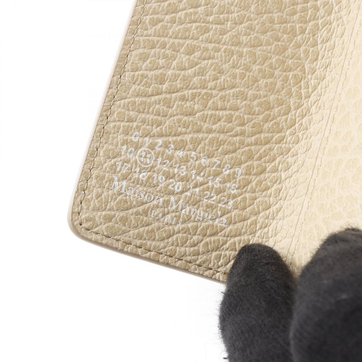 Maison Margiela 11 Tri-Fold Wallet in Beige Leather - New