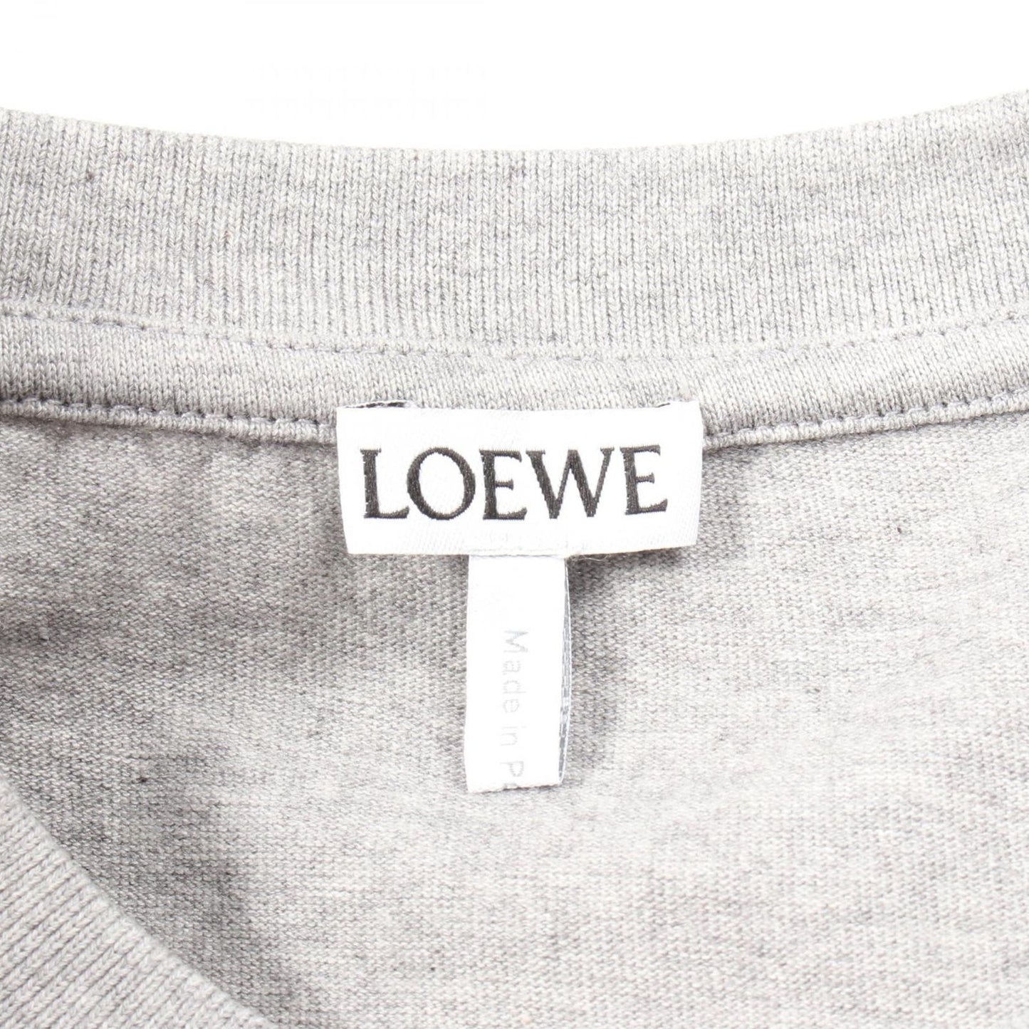 LOEWE Logo Print Cotton T-Shirt in Grey Multicolor - Size XS