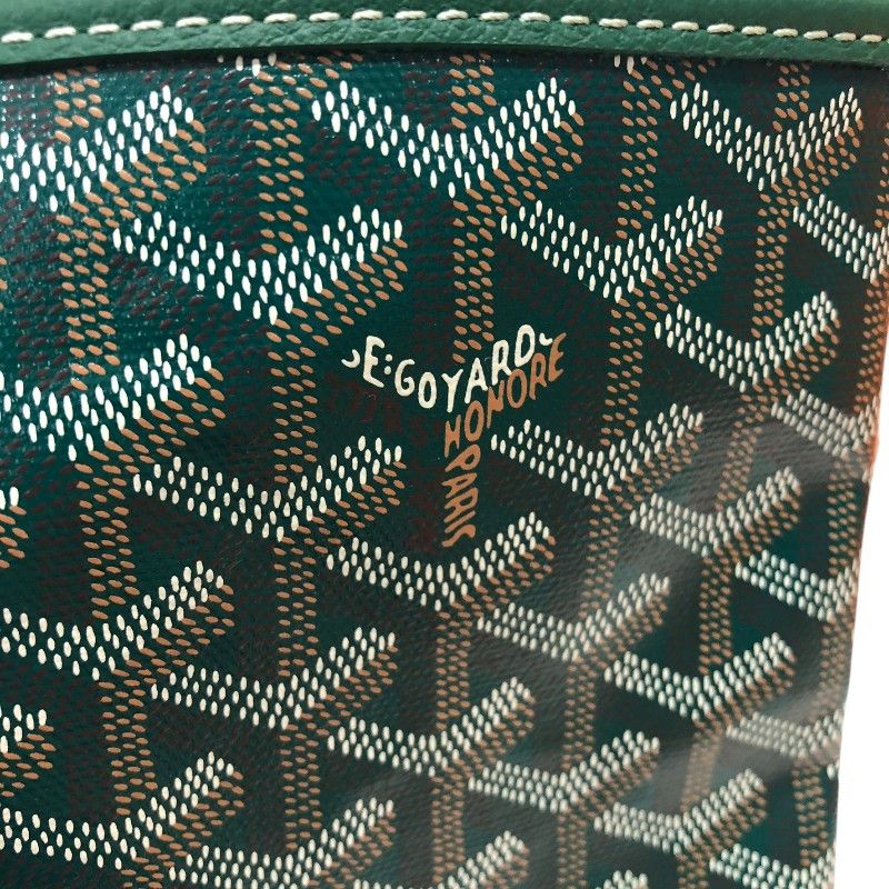 GOYARD Saint Louis PM Green Goyardine Canvas Unisex Handbag