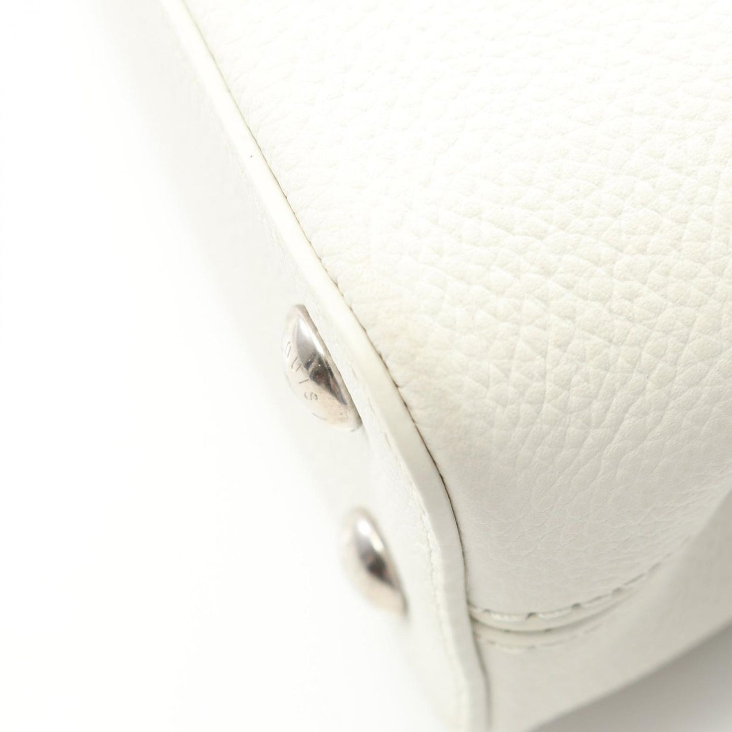 Louis Vuitton Capucines EW Mini Handbag in Optical White