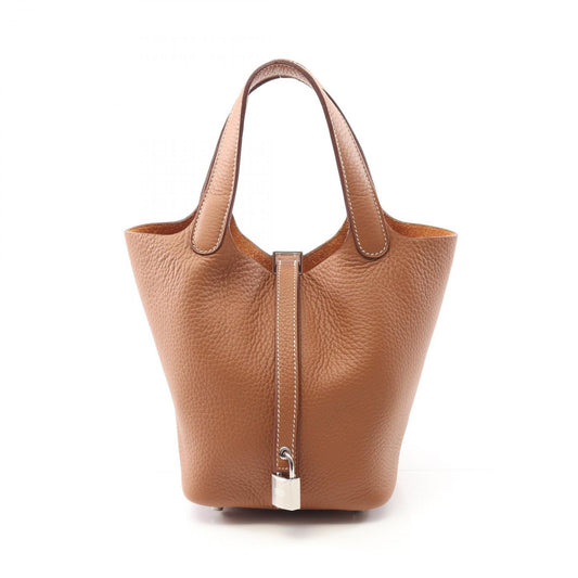 HERMES Picotin Lock PM Handbag in Gold Leather - Unused Luxury