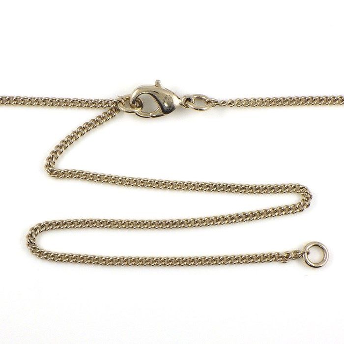 CHANEL Camellia Logo Necklace with Imitation Pearls - 2018