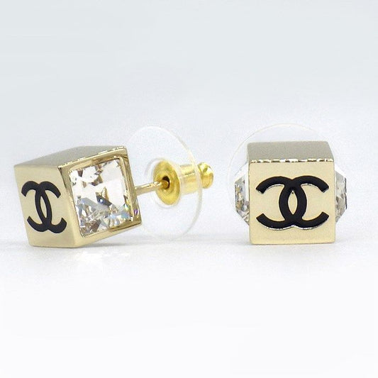 CHANEL Coco Mark Cube Earrings with Rhinestones - 2025 Cruise Collection