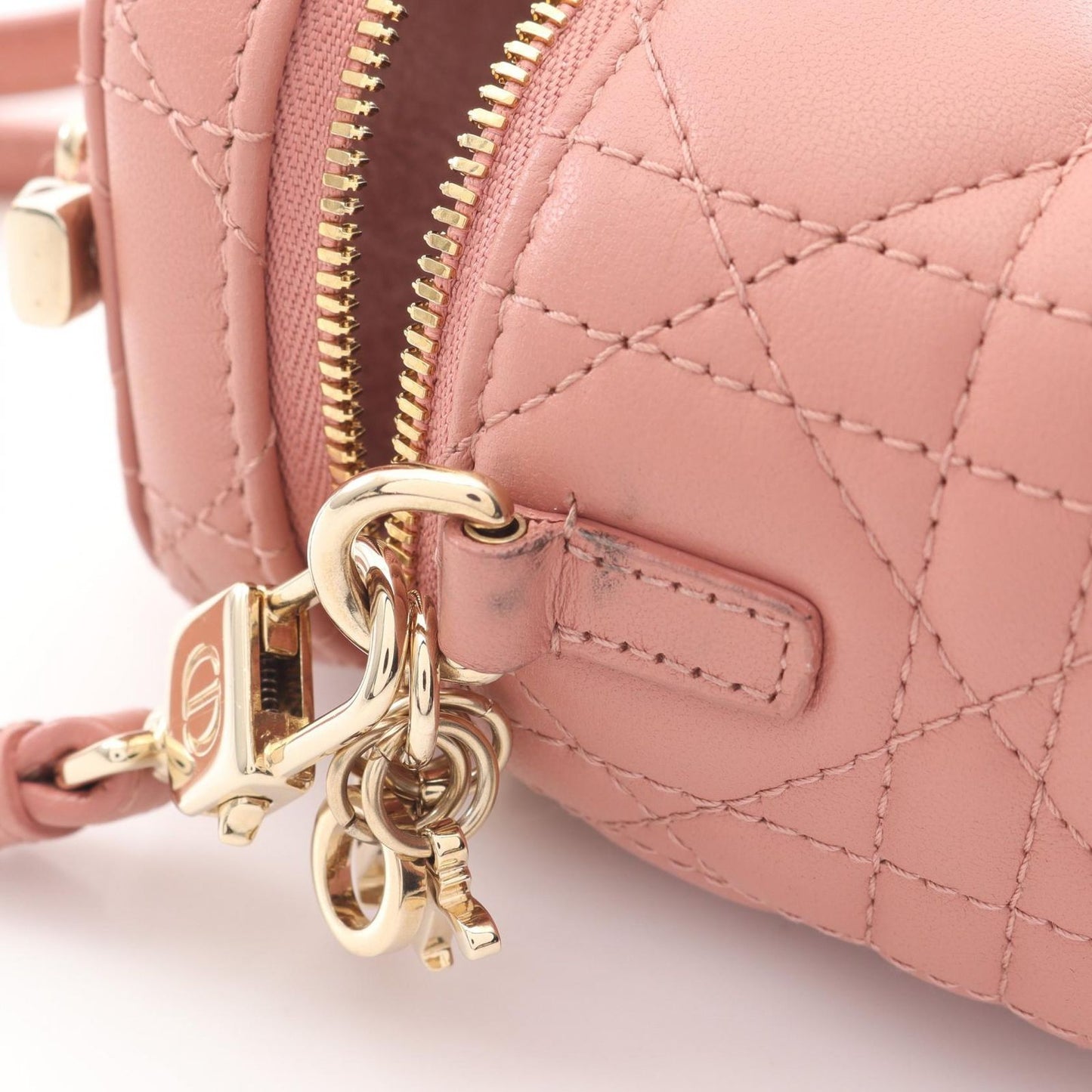 Dior Lady Dior Micro Vanity Bag in Mauve Pink Leather