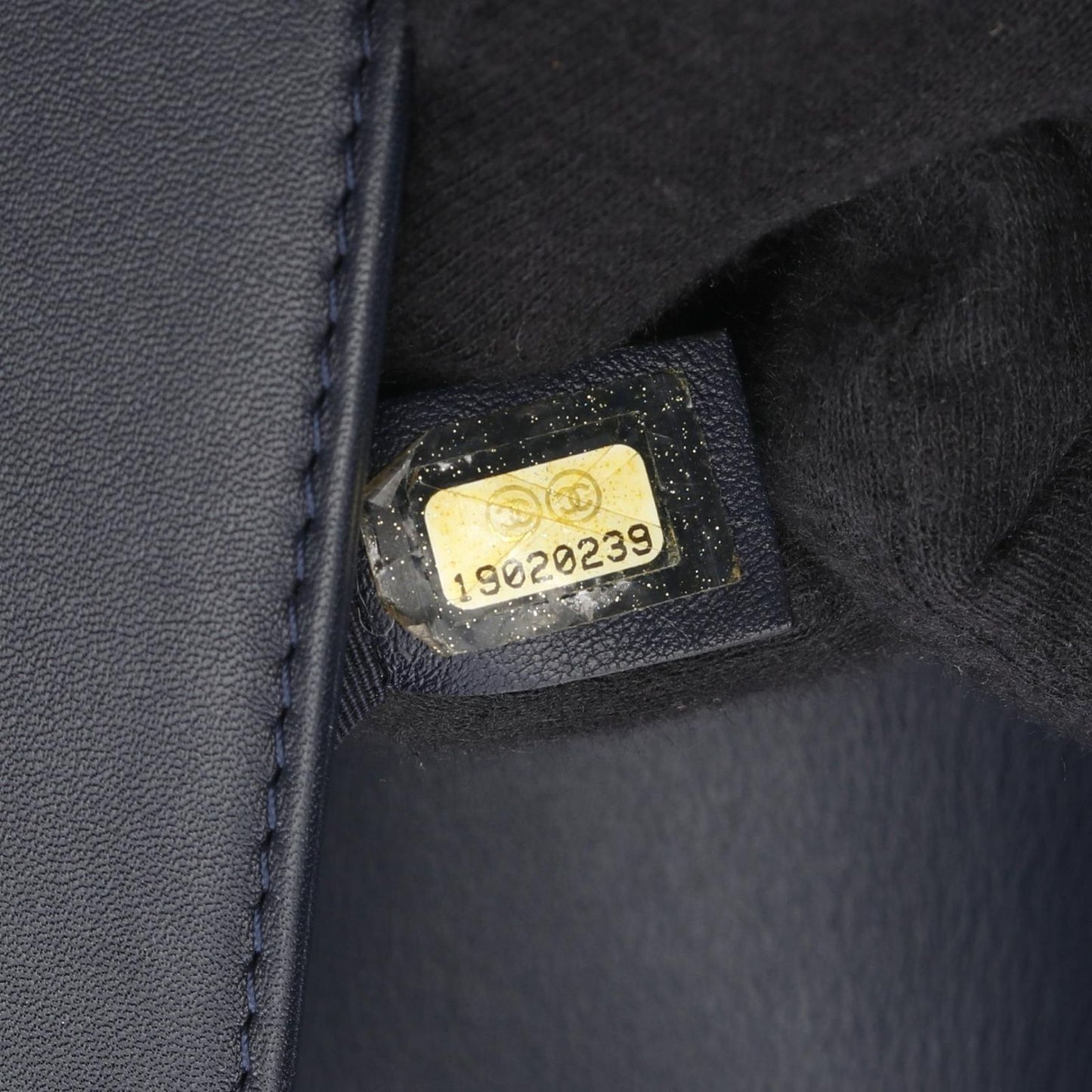 CHANEL Boy Chanel Shoulder Bag in Navy Lambskin - A67086