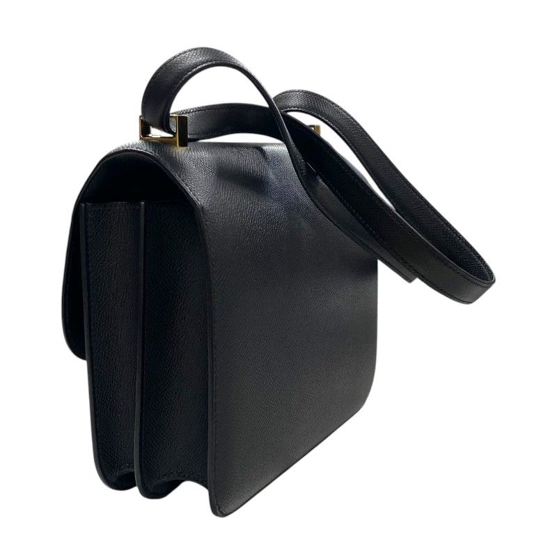 HERMES Constance 3 24 Black & Gold Shoulder Bag - Timeless Elegance