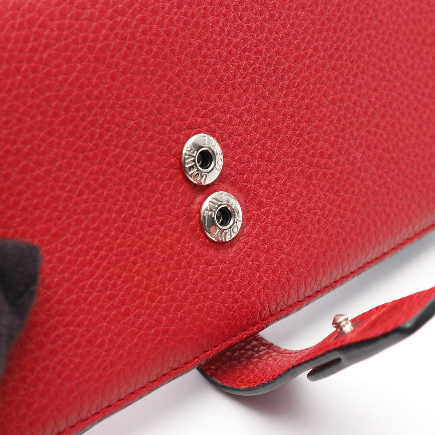 LOEWE Vertical Large Wallet in Red Leather - Exquisite Craftsmanship