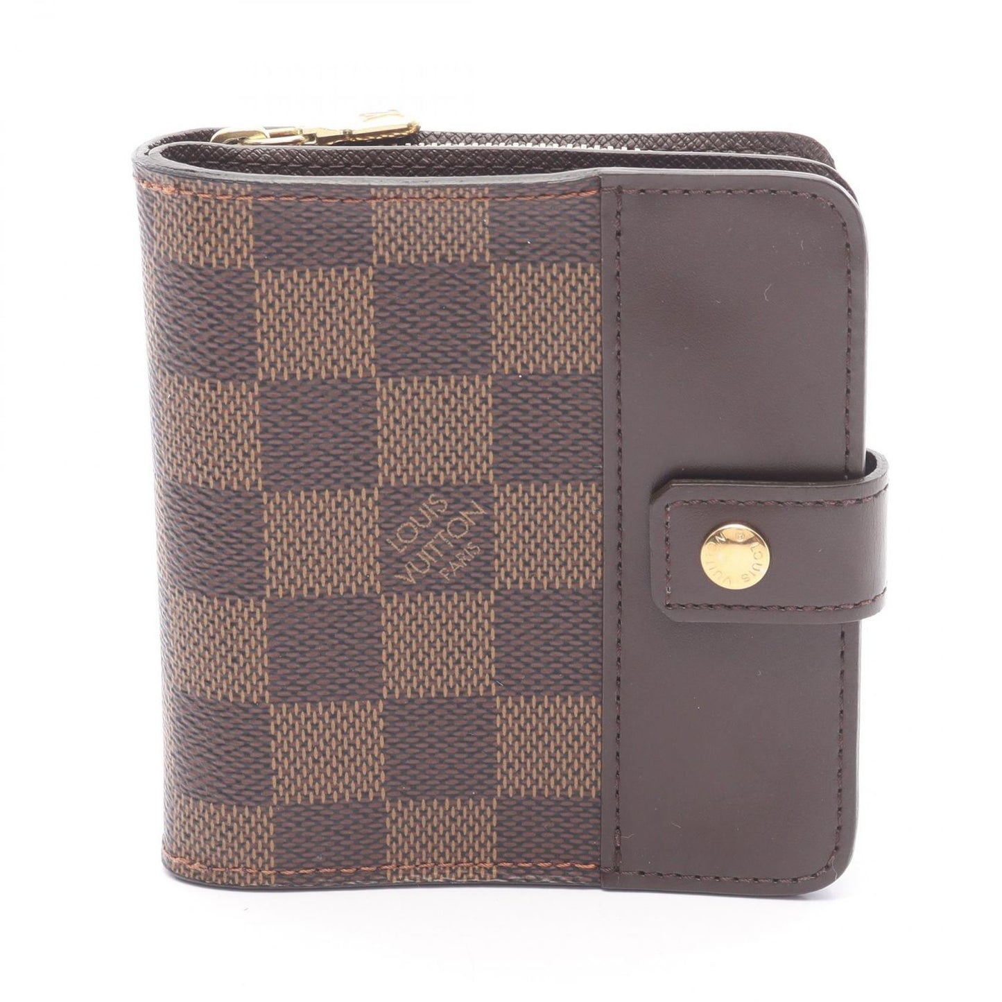 Louis Vuitton Compact Zip Wallet in Damier Ebene Canvas