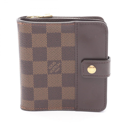 Louis Vuitton Compact Zip Wallet in Damier Ebene Canvas