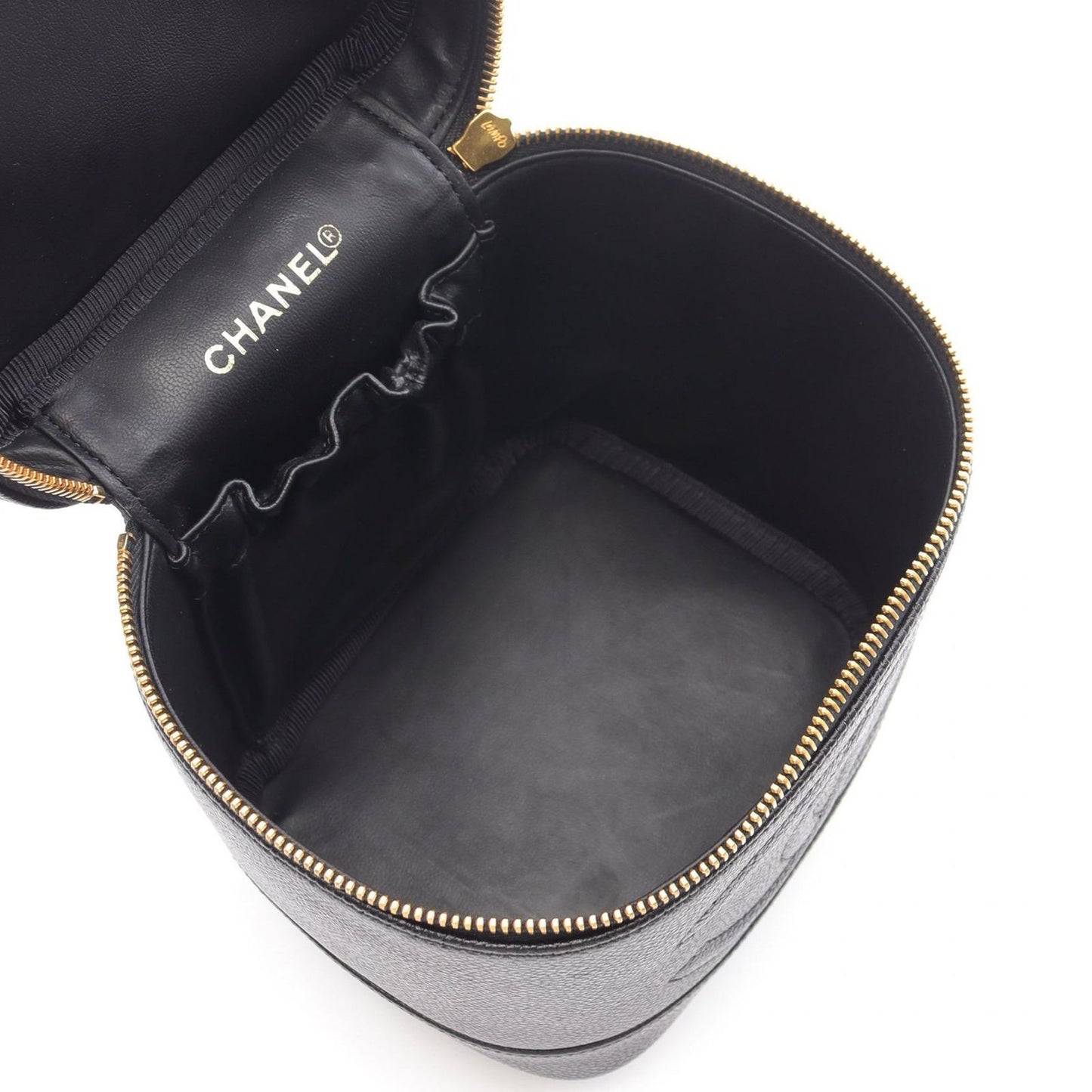 CHANEL Coco Mark Vanity Handbag in Black Caviar Skin - Timeless Elegance