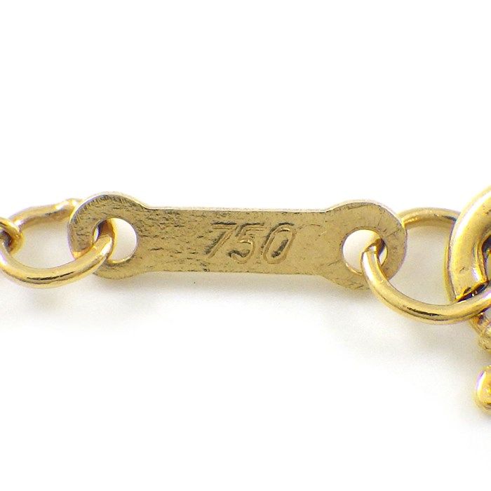 Tiffany & Co. Double Tear Drop Necklace in K18 Yellow Gold