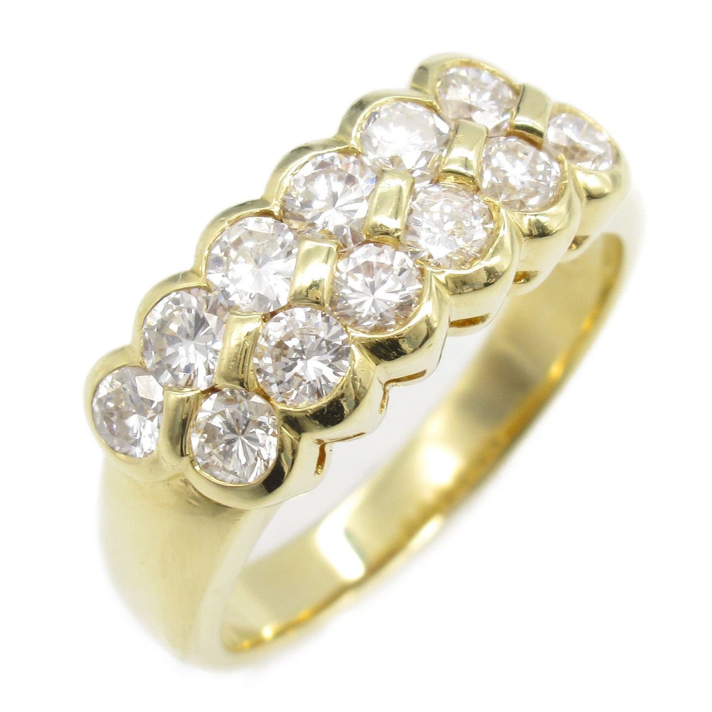 Exquisite K18 Yellow Gold Diamond Ring - 1.10ct Luxury Jewelry