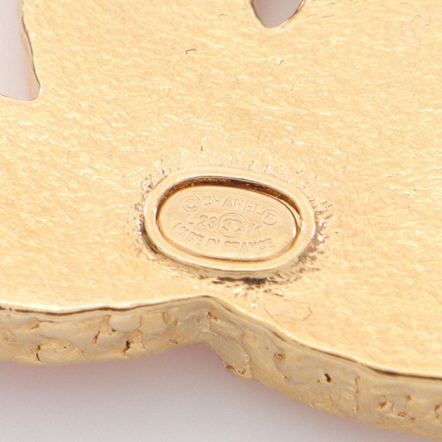 CHANEL Coco Mark Brooch in Pink Gold Plating - Timeless Elegance