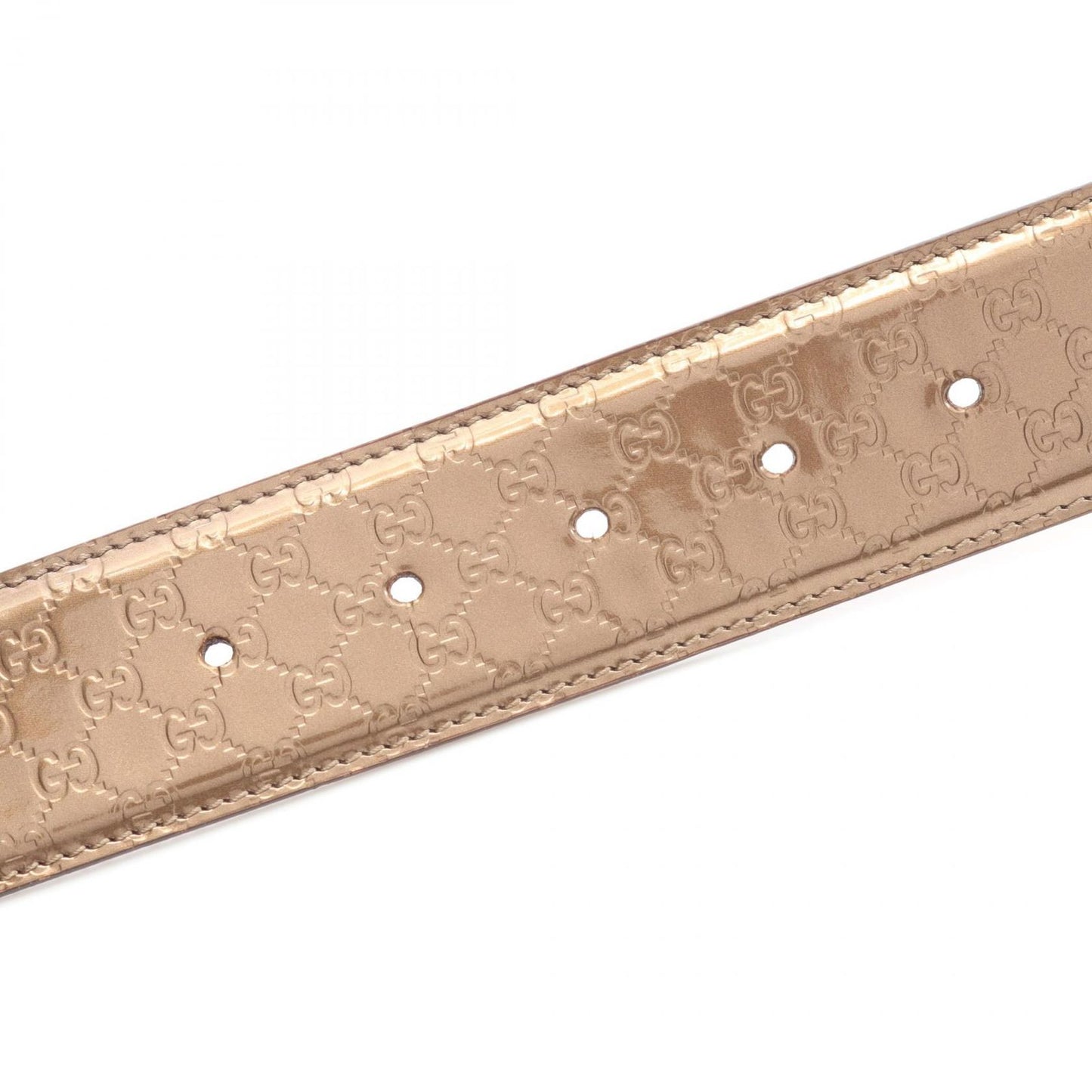 GUCCI Lovely Guccissima Patent Leather Belt - Timeless Elegance