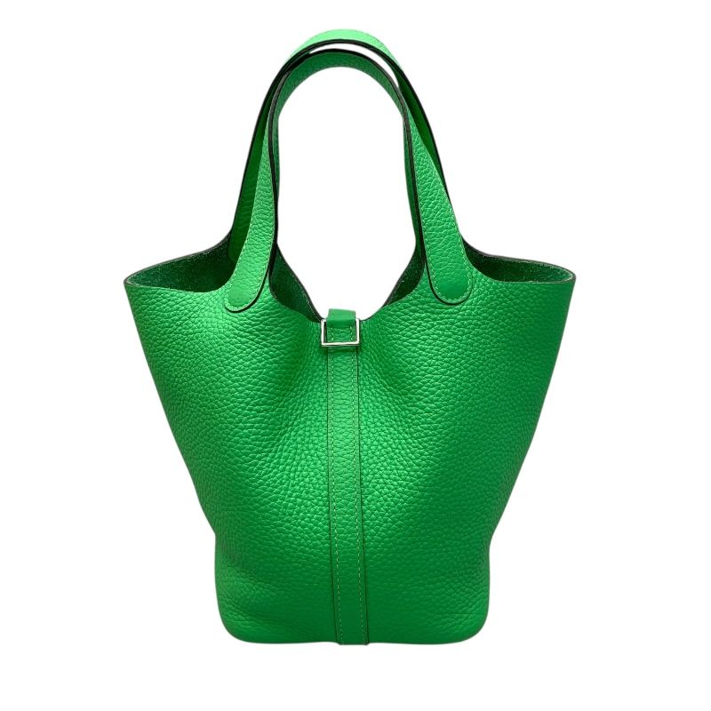 HERMES Picotin Lock PM Handbag in Veil Comic with Silver Hardware