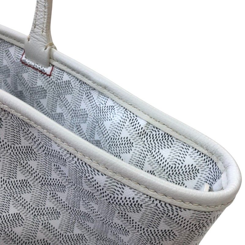GOYARD Artois PM White Handbag with Silver Hardware