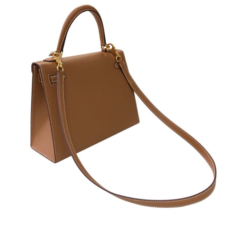HERMES Kelly 25 Gold Epsom Leather Handbag - Exquisite Craftsmanship