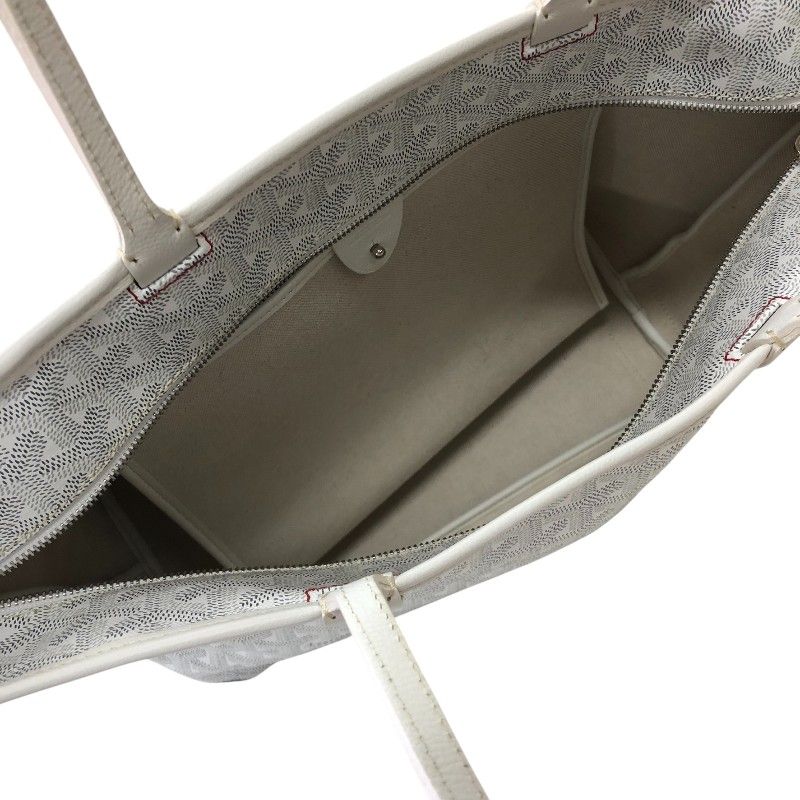 GOYARD Artois PM White Handbag with Silver Hardware