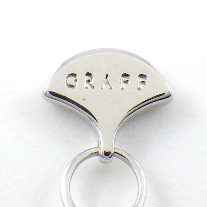 Graff Mini Butterfly Silhouette Necklace in K18 White Gold with Diamonds