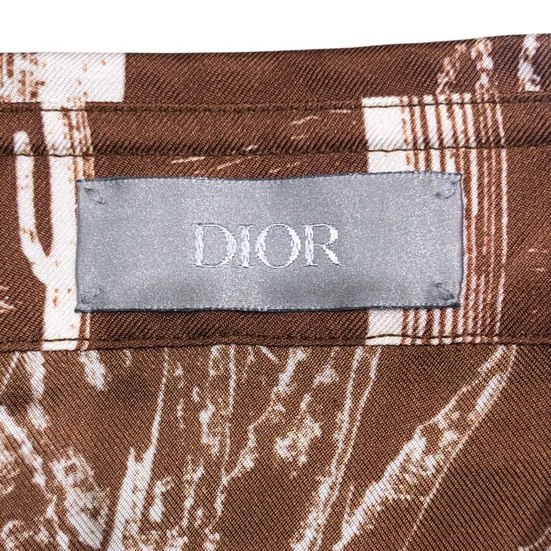 Christian Dior × Cactus Jack Silk Shirt - Brown, Size 39