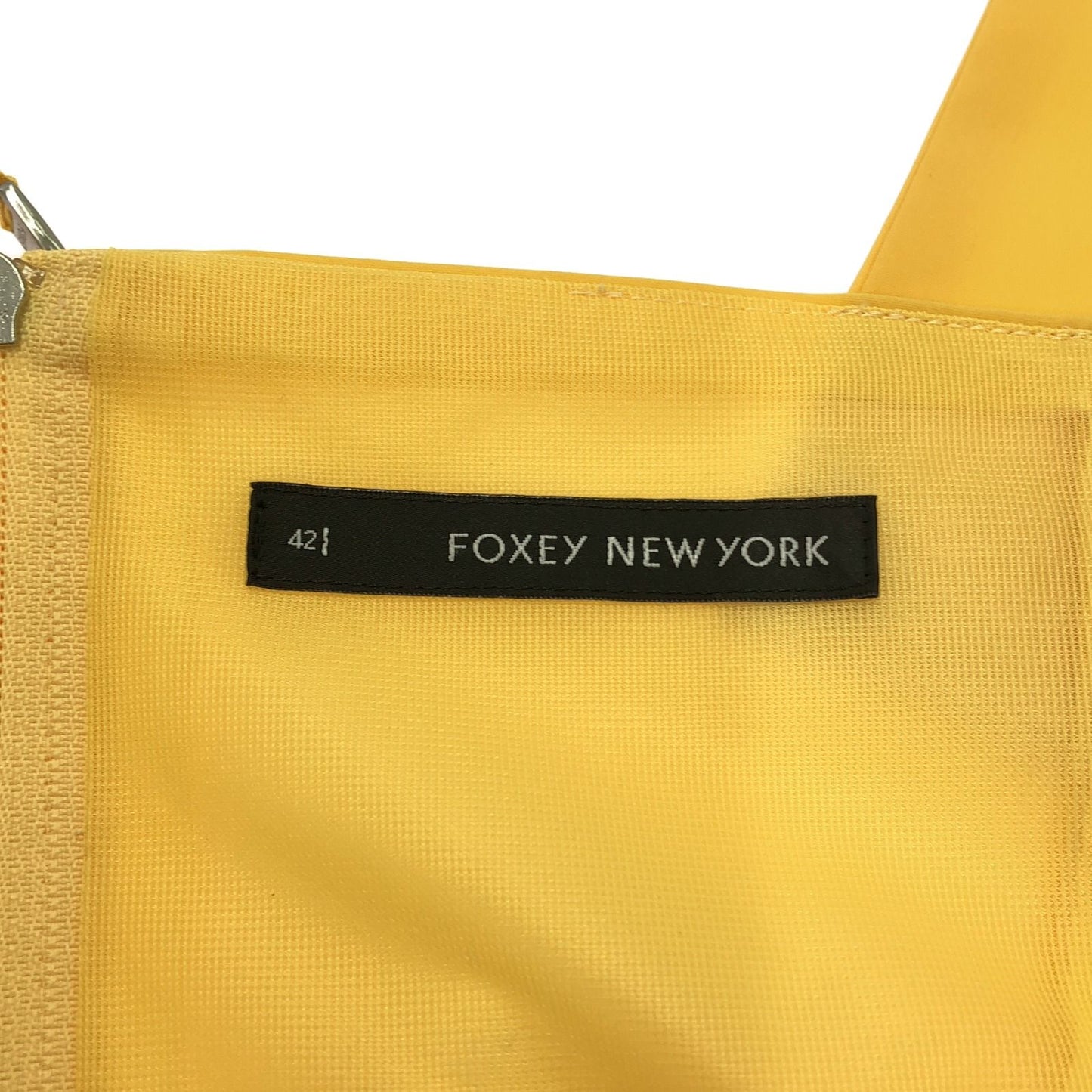 FOXEY NEW YORK Elegant Yellow Strap Dress - Timeless Sophistication