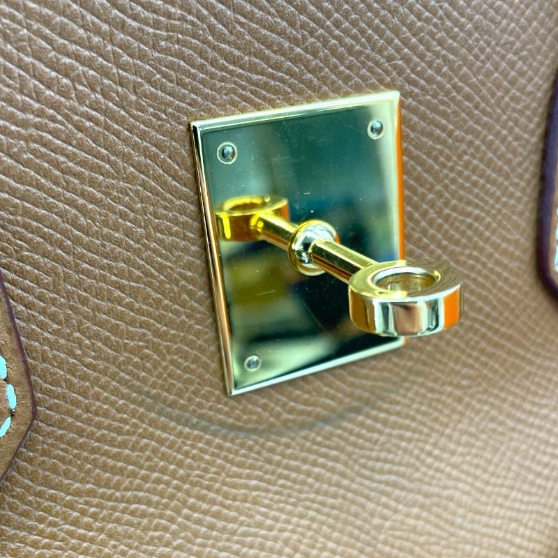 HERMES Birkin 35 Gold with Gold Hardware - Timeless Elegance